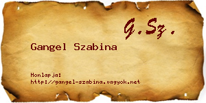 Gangel Szabina névjegykártya