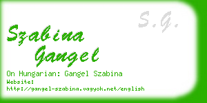 szabina gangel business card